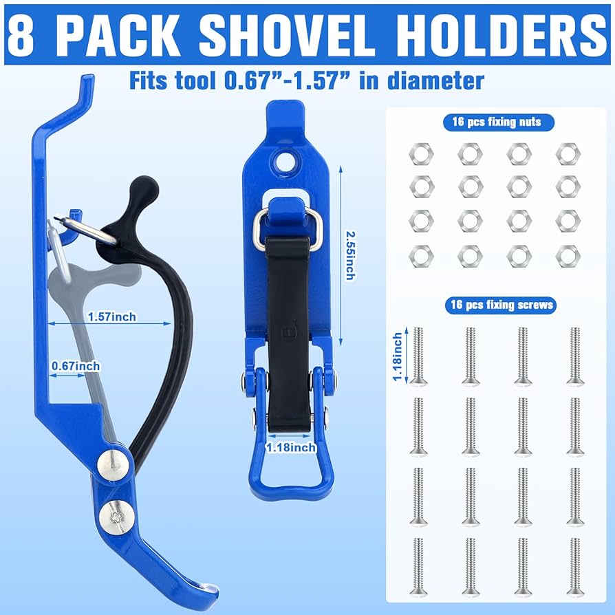 Amazon.com: Blulu 8 Pcs Shovel Holder, Heavy Duty Shovel